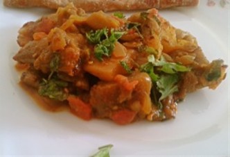 Aloo Baingan Recipe – Curried eggplant and potato recipe