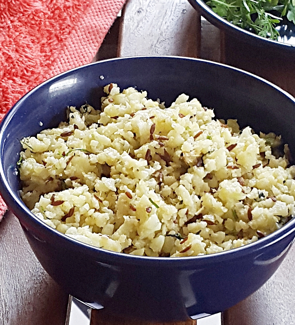 indian style cauliflower rice (couscous) recipe
