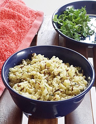 indian style cauliflower rice recipe