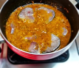 king fish curry - surmai with tamarind and tomatoes curry
