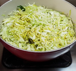 cabbage stir fry with coconut