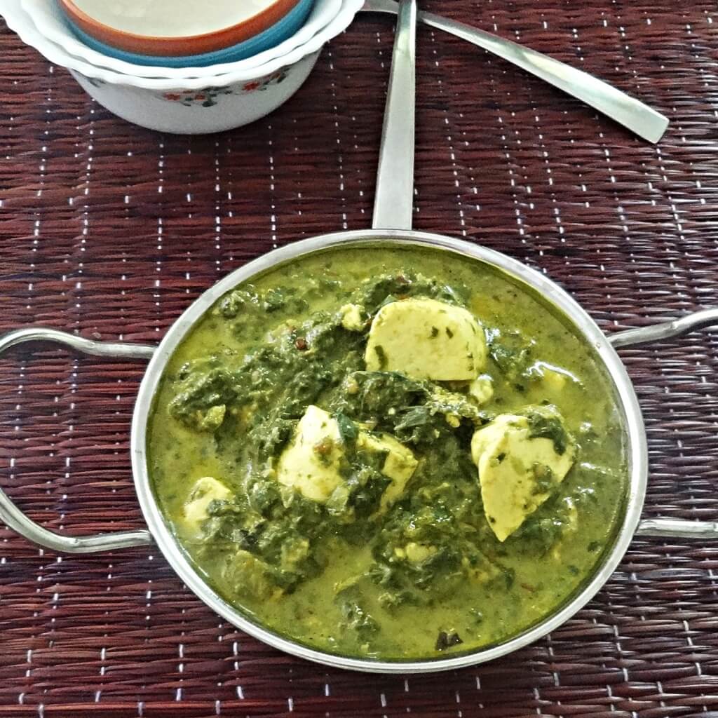 Palak Paneer Recipe Spinach With Indian Cottage Cheese Paneer